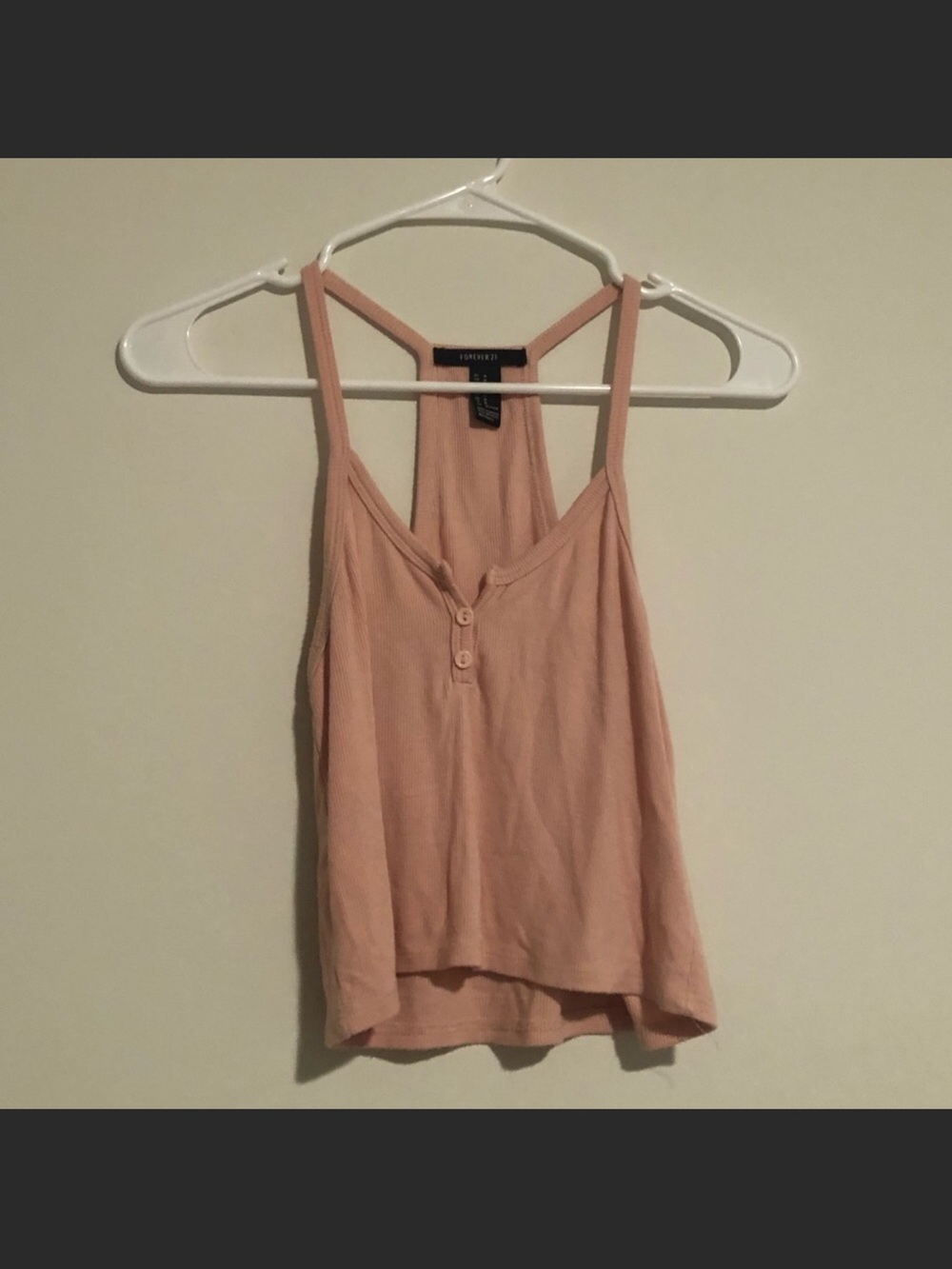 Forever 21 Blush Pink Racerback Cropped Tank Top